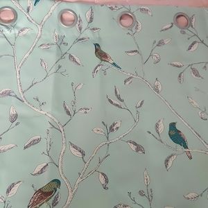 Bird print shower curtain